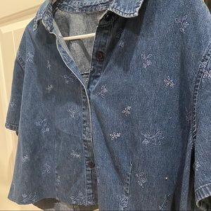 Jean crop top